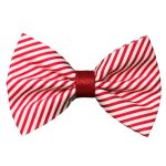 Pet Bow Tie - Red and White Stripes