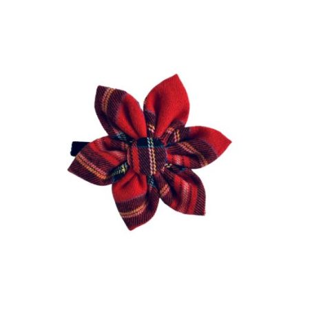 Pet Collar Flower - Royal Tartan Plaid