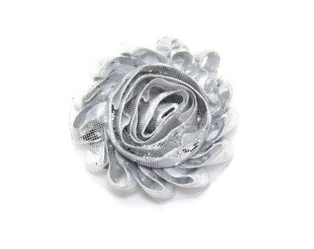 Pet Flower Corsage - Shiny Silver